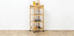 Кухненска количка 5five Linha, Малка, Бамбук