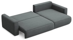 Тъмносив разтегателен ъглов диван с място за съхранение (десен ъгъл) Kapua – Makamii