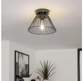 Brilagi - LED плафон CERIA WIRE 1xE27/40W/230V, диаметър 30 см, черен