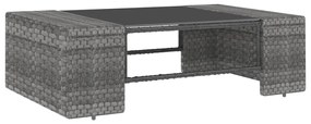 3054607 vidaXL Градински лаундж комплект, 10 части, полиратан, сив