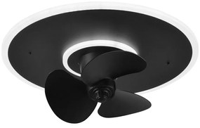 Матово черно LED осветително тяло за таван Nybro – Trio