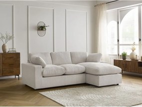 Бежов ъглов диван от рипсено кадифе Belair – Bobochic Paris