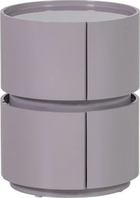 Светлосиво гланцово нощно шкафче Lunex – WOOOD