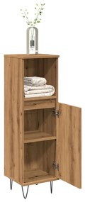 857209 vidaXL Шкаф за баня, дъб артизан, 30x30x100 см, инженерно дърво