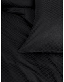 Черно двойно удължено спално бельо от памук Renforcé 240x220 cm Checkered – Mila Home Luxury