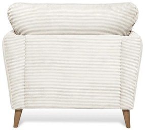 Бяло кресло от рипсено кадифе Paris – Scandic