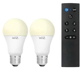 Комплект 2x димируема LED крушка A60 E27/9W/230V 2700K Wi-Fi + дистанционно - WiZ