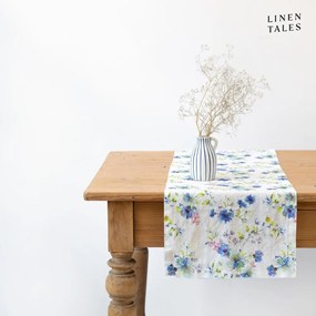 Ленена покривка 40x200 cm White Flowers – Linen Tales