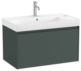 Конзолен шкаф за баня A851685513, Roca, с централен умивалник, MDF, зелен мат, 80х46х50.5см