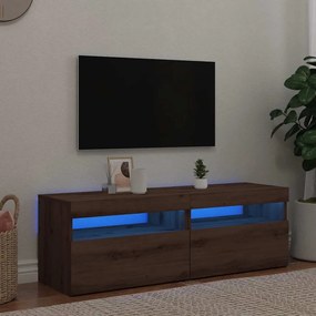 856312 vidaXL Комплект от 2 части за телевизора с LED осветление Дъб Artisan