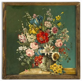 Картина за стена Vintage Flowers, 50 x 50 cm - Evila Originals