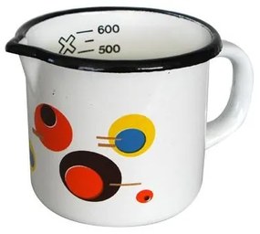 Емайлирано канче 10см 600мл с декор CIRCLE - 4/10 РЯ-(1-1845)