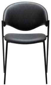 Черен трапезен стол от имитация на кожа Zone – DAN-FORM Denmark