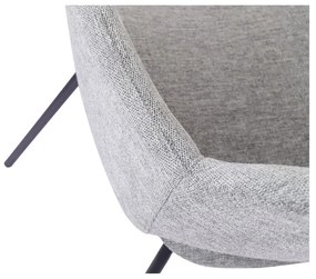 Светлосиви тапицирани трапезни столове в комплект 2 бр. Rowley – Unique Furniture