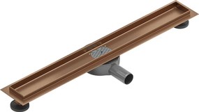 Mexen Flat 360° корпус за линеен сифон въртящ 60 см, четкана мед - 1C40060