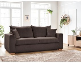 Кафяв разтегателен диван от рипсено кадифе 225 cm Augustin – Bobochic Paris