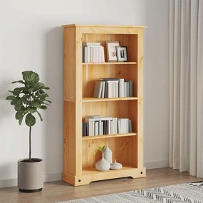 243743 vidaXL Библиотека с 4 рафта мексикански бор стил Корона 80x29x150 cм
