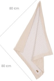 Бежово бебешко одеяло със смес от памук 80x80 cm Frosty Almond – Roba