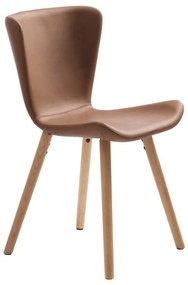 Кафяви метални трапезни столове в комплект от 2 бр. Teslin – Unique Furniture