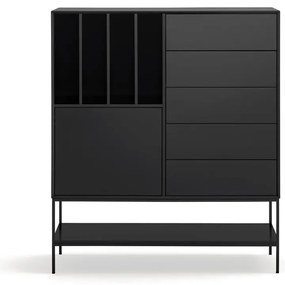 Черно шкафче 120x140x45 cm Platt – Teulat