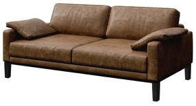 Коняк кафяв кожен диван , 173 см Musso - MESONICA