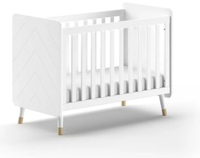 Бяло детско креватче от масивен бор 60x120 cm BILLY – Vipack
