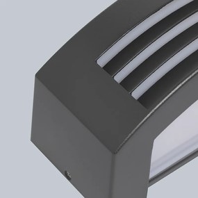 Интелигентна стенна лампа антрацит IP44 с Wifi P45 - Hurricane 1