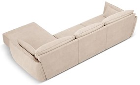 Бежов ъглов диван (десен ъгъл) Vanda - Mazzini Sofas