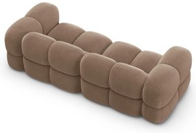 Кафяв кадифен диван 250 cm Loretto – Cosmopolitan Design