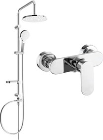 Mexen Erik комплект душ система за стена с пита и душ батерия Milo, хром - 71340205-00