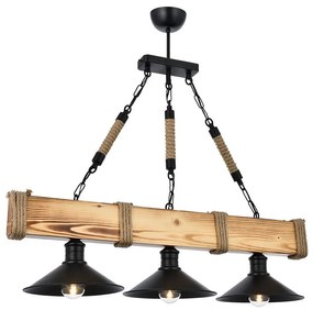 Светлокафяво висящо осветително тяло с метален абажур Kütük Yanık – Opviq lights