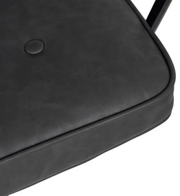 Антрацитен офис стол от имитация на кожа – Ixia