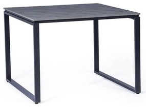 Комплект от 2 ратанови стола за хранене Carla и черна маса Strong - Bonami Essentials