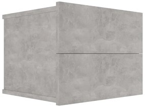 801061 vidaXL Нощно шкафче, бетонно сиво, 40x30x30 см, инженерно дърво