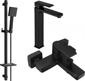 Mexen Mino DQ45 комплект за вана, черен - 72413DQ45-70