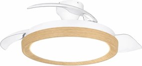 Philips - Димируемо LED таванно осветително тяло с вентилатор BLISS LED/35W/230V кафяво + дистанционно управление