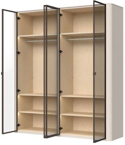 Гардероб Dutchess четирикрил стъкло