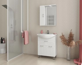 Огледало с десен шкаф Drop Ritmo 65-White