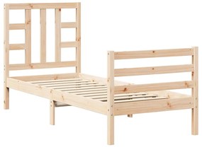 3193881 vidaXL Рамка за легло с табла Small Single дърво масив