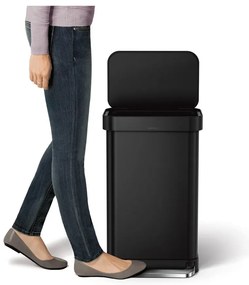 Стоманен кош за отпадъци с педали 45 л - simplehuman