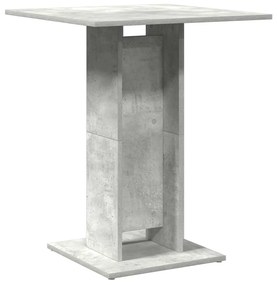 802106 vidaXL Бистро маса, бетонно сива, 60x60x75 см, инженерно дърво