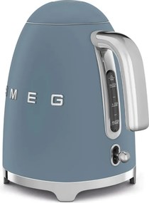 Електрическа кана SMEG KLF03SBMEU, 2400 W, 1.7 л, 360° основа, Матово покритие, Буреносно синьо