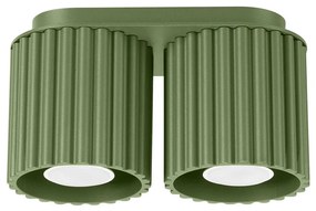 Sollux SL.1795 - Точково осветително тяло AURA 2xGU10/10W/230V зелено