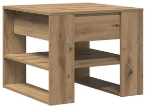 856819 vidaXL Кафе маса, дъб артизан, 55,5x55x45 см, инженерно дърво