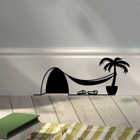 Стикер за стена Дупка за мишка Хамак и палма - Ambiance