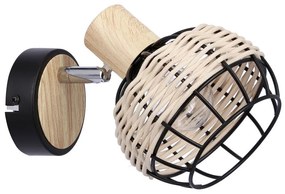 Черно-кремава стенна лампа ø 12 cm Tajga - Candellux Lighting