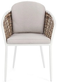 Бял градински стол метален Maribela – Bizzotto