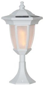 Бяло външно слънчево LED осветително тяло Flame - Star Trading