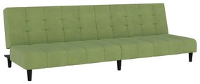375766 vidaXL 2-местно разтегателно канапе, светлозелено, кадифе