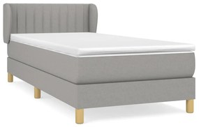 3126941 vidaXL Боксспринг легло с матрак, светлосиво, 100x200 см, плат